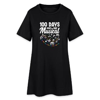 100 Tage Musikalischer Musiklehrer Design - Frauen T-Shirt-Kleid - Schwarz - Vorne
