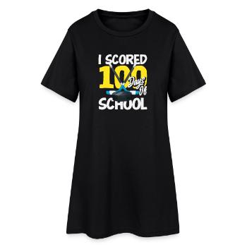 Conception sportive de hockey sur glace à l’école 100 Days - Robe T-shirt Femme - noir - Devant