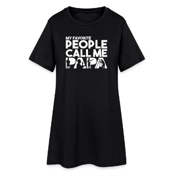 Mes préférés m’appellent Papa Ingénieur Civil - Robe T-shirt Femme - noir - Devant