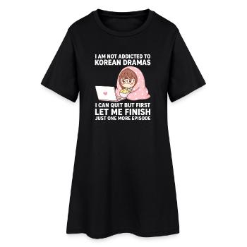K-Drama Produits dérivés Coréens K-Pop Drame - Robe T-shirt Femme - noir - Devant