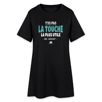 T'es pas la touche la plus utile du clavier - Robe T-shirt Femme - noir - Devant