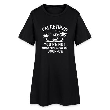 Je suis à la retraite - Plage Fun - Robe T-shirt Femme - noir - Devant