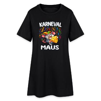 Karneval Maus Käse Karneval Maus Köstum - Frauen T-Shirt-Kleid - Schwarz - Vorne