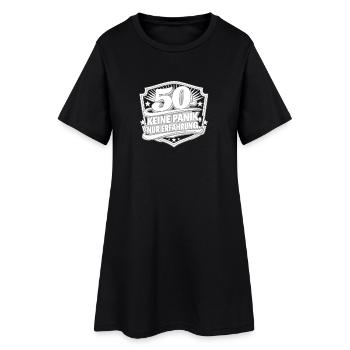 50 Jahre – Keine Panik, Erfahrung - Frauen T-Shirt-Kleid - Schwarz - Vorne