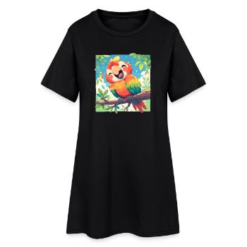 Aras Ara - Frauen T-Shirt-Kleid - Schwarz - Vorne