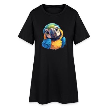 Aras Ara - Frauen T-Shirt-Kleid - Schwarz - Vorne