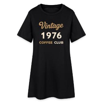 Millésime 1976 – Année de naissance rétro du Coffee Club - Robe T-shirt Femme - noir - Devant