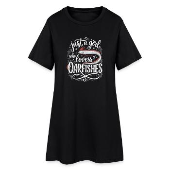 Juste une fille qui aime le poisson - Robe T-shirt Femme - noir - Devant