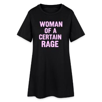Woman of a Certain Rage Pink Geschenk Frauen - Frauen T-Shirt-Kleid - Schwarz - Vorne