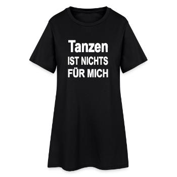 Tanzen - Frauen T-Shirt-Kleid - Schwarz - Vorne