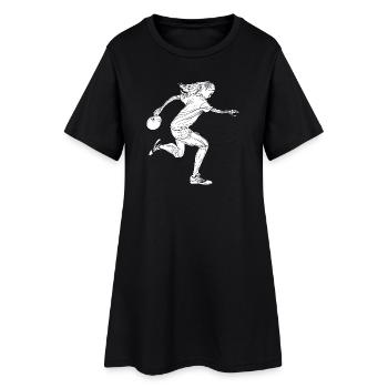 Filles au bowling - Robe T-shirt Femme - noir - Devant