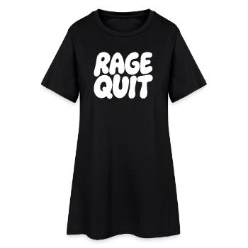 Rage Quit Bubble Schrift - Frauen T-Shirt-Kleid - Schwarz - Vorne
