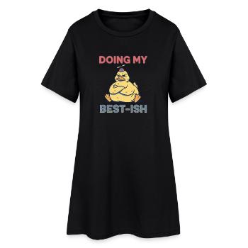 Je fais de mon mieux, à peu près - Robe T-shirt Femme - noir - Devant