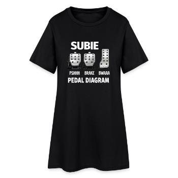 Diagramme de pédale de Subie - Robe T-shirt Femme - noir - Devant