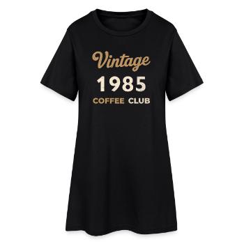 Vintage 1985 – Coffee Club Retro Birth Year - Women’s T-Shirt Dress - black - Front