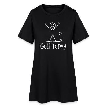 Golf Today Golfer Humour Idée cadeau Golfer - Robe T-shirt Femme - noir - Devant