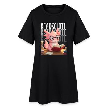 Mignon Axolotl Kawaii Amoureux des Axolotls - Robe T-shirt Femme - noir - Devant