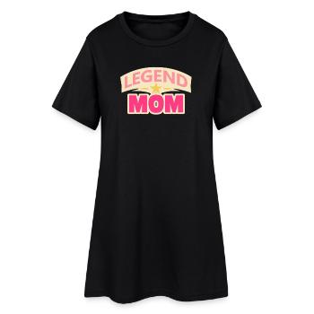 Legend Mom – Lustige Mutter Design - Frauen T-Shirt-Kleid - Schwarz - Vorne
