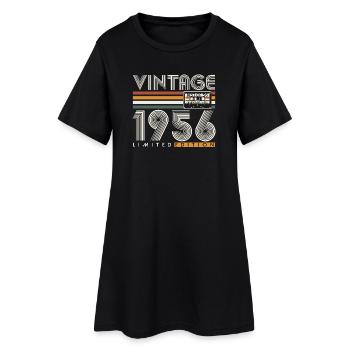 1956 Jahrgang Vintage Retro Geburtstag Geschenk - Frauen T-Shirt-Kleid - Schwarz - Vorne