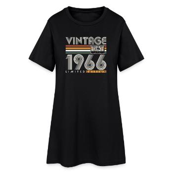 1966 Vintage Vintage Retro Birthday Gift - Women’s T-Shirt Dress - black - Front