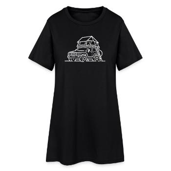 T-shirt tout-terrain pour tente sur le toit pour un vrai campeur de tente sur le toit - Robe T-shirt Femme - noir - Devant