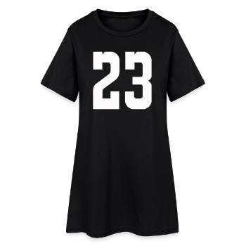 23 - Robe T-shirt Femme - noir - Devant