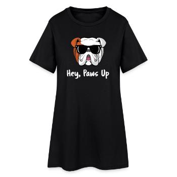 Hey Paws Up English Bulldog Lunettes de soleil cool - Robe T-shirt Femme - noir - Devant