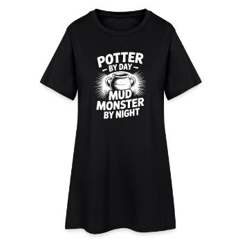 Pottery Artists Monster By Night Pottery - Frauen T-Shirt-Kleid - Schwarz - Vorne