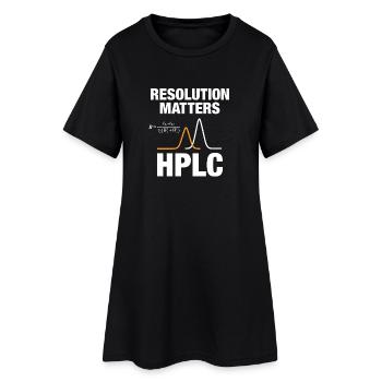 HPLC Peak Resolution Performance Chromatography - Frauen T-Shirt-Kleid - Schwarz - Vorne