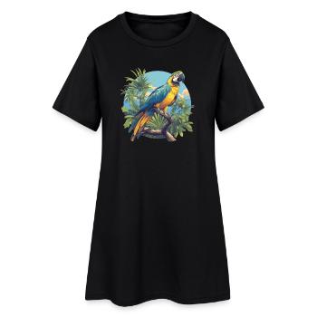 Aras Ara - Frauen T-Shirt-Kleid - Schwarz - Vorne