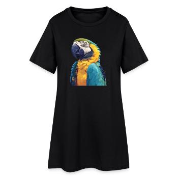 Aras Ara - Frauen T-Shirt-Kleid - Schwarz - Vorne