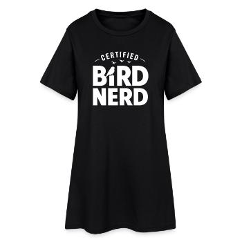 Observation des oiseaux Ornithologue Nerd - Robe T-shirt Femme - noir - Devant