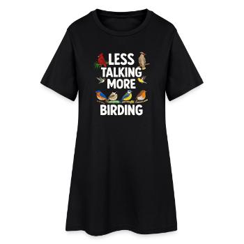 Observation des oiseaux Ornithologue Nerd - Robe T-shirt Femme - noir - Devant