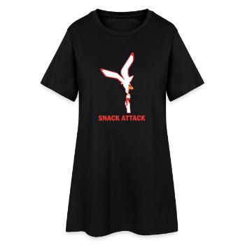 Snack Attack Möwe Eis - Women’s T-Shirt Dress - black - Front