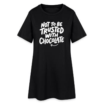 Pas à faire confiance avec l’épicéa au chocolat - Robe T-shirt Femme - noir - Devant