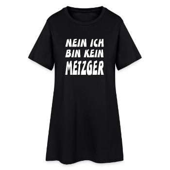 Metzger - Frauen T-Shirt-Kleid - Schwarz - Vorne