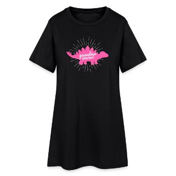 Großmasaurier Brachiosaurus – lustiges Dinosaurier-Design - Frauen T-Shirt-Kleid - Schwarz - Vorne