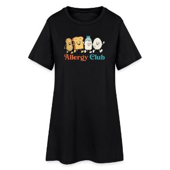 Club drôle d’allergie alimentaire Allergy Humour Peanut Dairy - Robe T-shirt Femme - noir - Devant