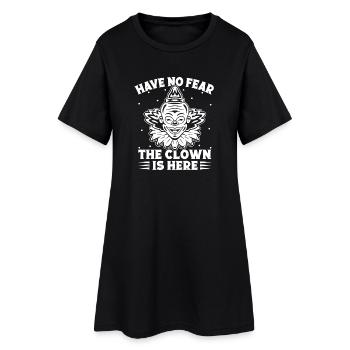 Circus Graphic Have No Fear The Clown Is Here - Frauen T-Shirt-Kleid - Schwarz - Vorne