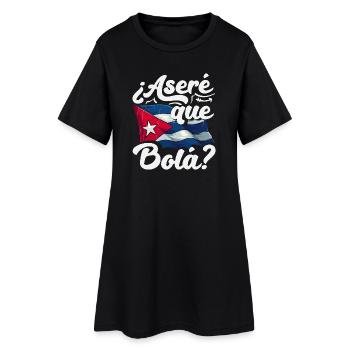 Kuba Stolz & Heimat - Cuba Flagge Design - Frauen T-Shirt-Kleid - Schwarz - Vorne