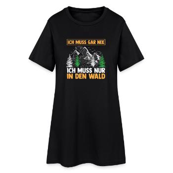 Jagd Jagen Waidmann Jäger - Frauen T-Shirt-Kleid - Schwarz - Vorne