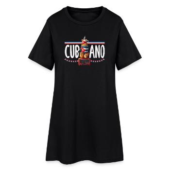 Kuba Stolz & Heimat - Cuba Flagge Design - Frauen T-Shirt-Kleid - Schwarz - Vorne