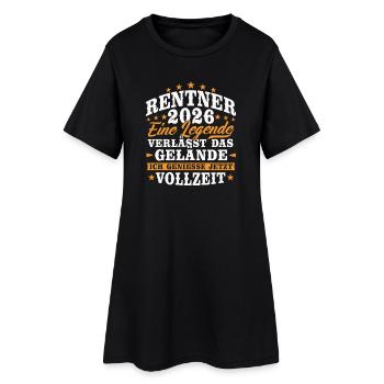 Rentner 2026 Rente Ruhestand Geschenk - Frauen T-Shirt-Kleid - Schwarz - Vorne