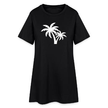 Plage symbole de Palm Tree - Robe T-shirt Femme - noir - Devant