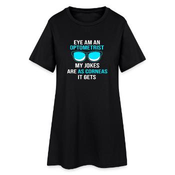 Opticien-ophtalmologiste - Robe T-shirt Femme - noir - Devant
