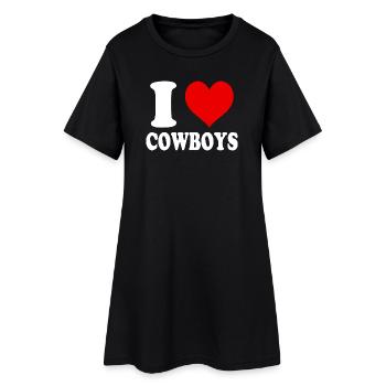 I Love Cowboys Divertente Spiritosa - Robe T-shirt Femme - noir - Devant