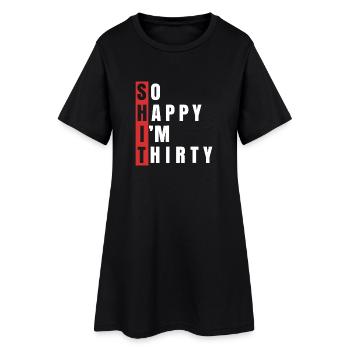 Tellement heureux, j’ai trente-30 ans 30 ans - Robe T-shirt Femme - noir - Devant