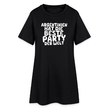 Feiern Argentinien - Frauen T-Shirt-Kleid - Schwarz - Vorne