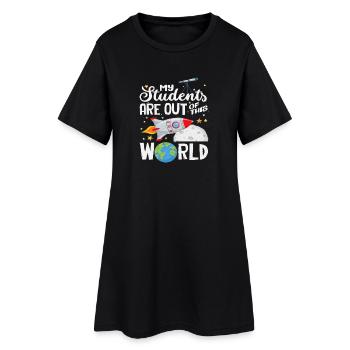 My students are out of this world - Women’s T-Shirt Dress - black - Front