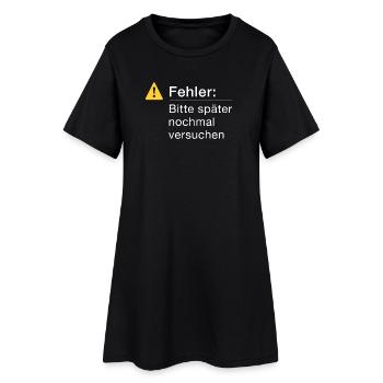 Fehler: Bitte noch einmal versuchen Informatik - Frauen T-Shirt-Kleid - Schwarz - Vorne